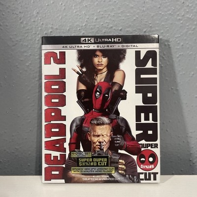 Deadpool 2 (4K UHD, BluRay, 2018, 4-DiscSuper Duper Cut) w/OOP Slipcover Used VG