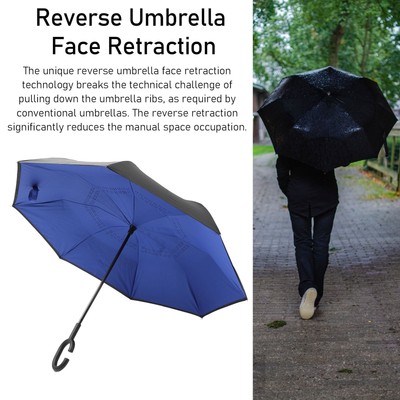 Inverted Reverse Upside Down Umbrella Windproof Waterproof For Women Men Royalbl