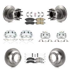 Front Rear Brake Rotors Pads Calipers Kit for Ford F-350 Super Duty 2001-2002 oe