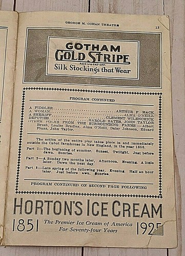 Programma teatrale vintage settembre 1925 George M. Cohan Eugene O'Neill - Foto 6 di 12