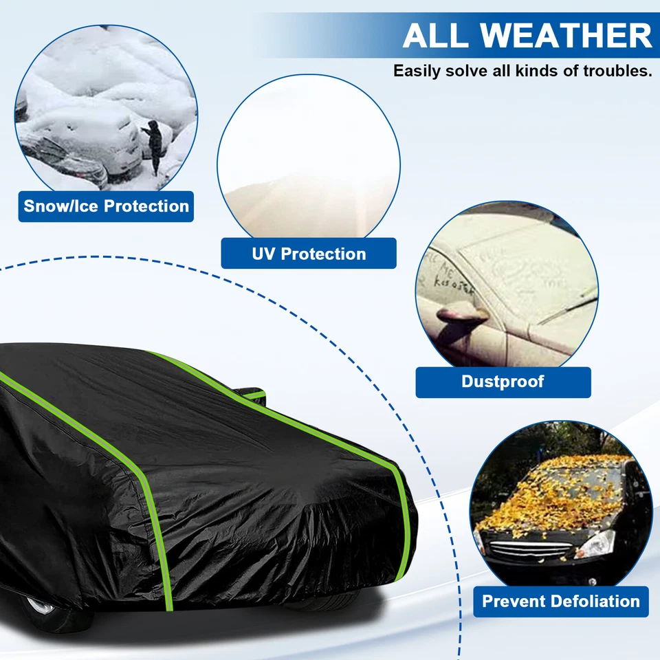 Cubierta de auto mejorada personalizada para Dodge Challenger forro de algodón exterior todo clima Foto 2 de 4