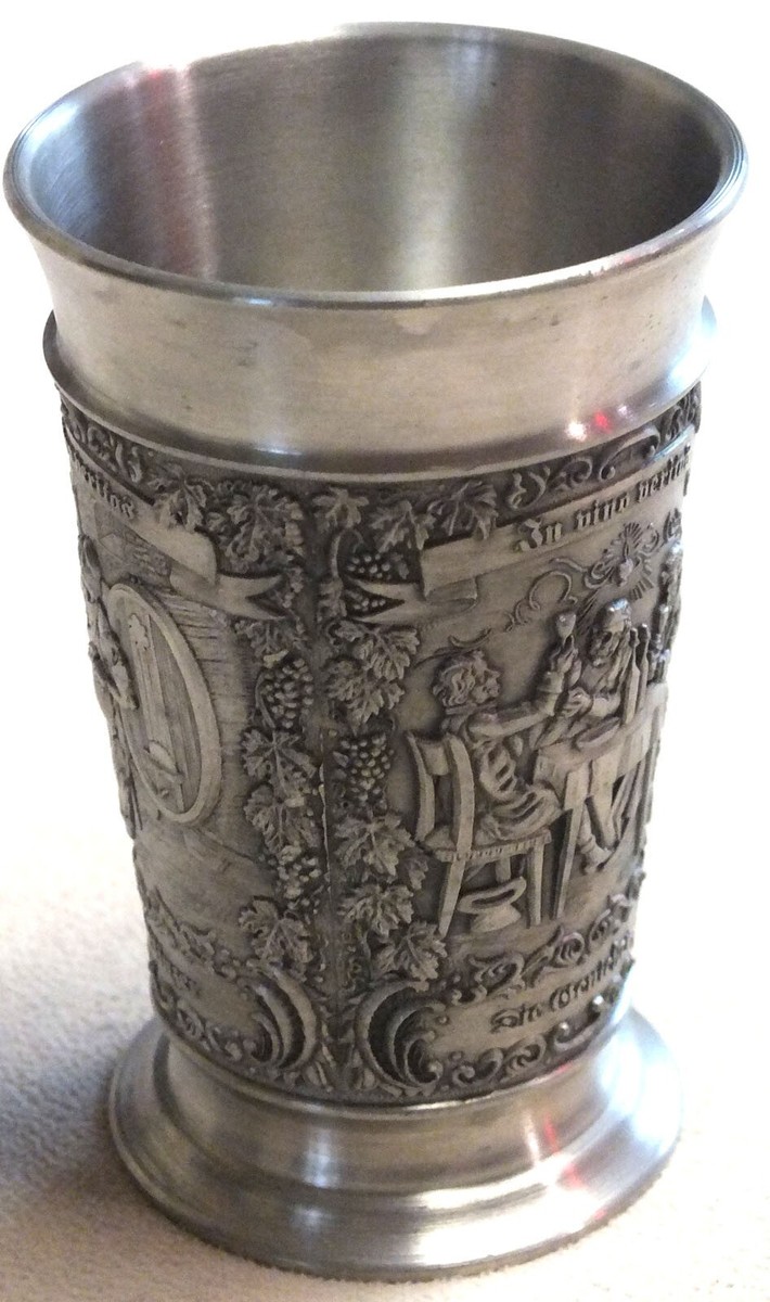 Vintage Zinn-Becker Stuttgart Germany Collectible Pewter Ornate