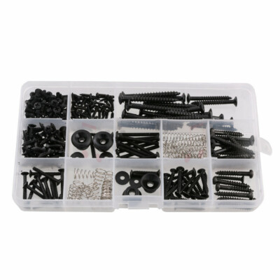 Electric Guitar Screw Kit Assortment Box 9 Types for Bridge Pickup Pickguard BK