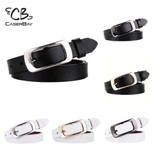Women Genuine Leather Belts Waist Belt Alloy Frame-Style Buckle Waistband M/L/XL