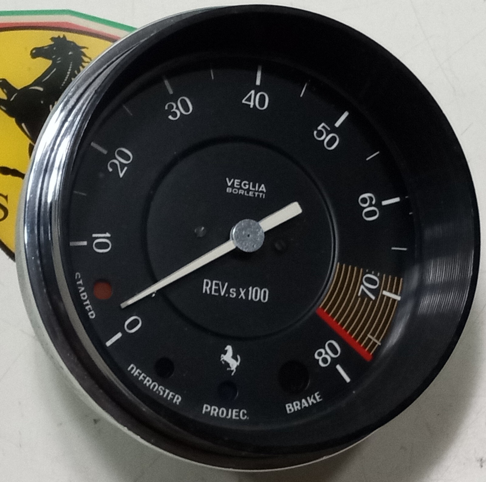 Ferrari 365 GTB/4 Dyatona Dashboard Tachometer Rev Counter Gauge_Veglia_GTS/4_OE