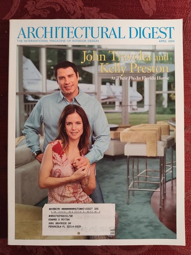 ARCHITECTURAL DIGEST Magazin April 2004 John Travolta Kelly Preston Fly In Home