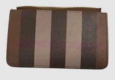  330 Burberry Women's Brown Exaggerated Check Coin Pouch Wallet