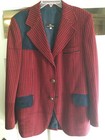 Vintage MCM 60s/70s ultra-loungey electric red & navy checked blazer, men's 41 — photo 1