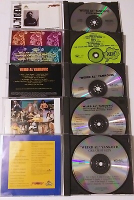 WEIRD AL YANKOVIC - 5 CD SET - UHF, THE FOOD ALBUM, EVEN WORSE