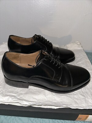 Florsheim Broxton Cap Toe Oxford Mens 12 D Black Leather Shoes 11222 001 s-l400.jpg main image 2