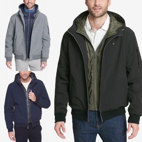 Hooded Bomber Jacket with Bib S M L XL 