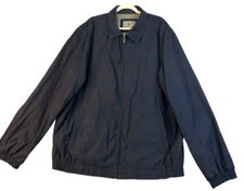 Rainforest Mens Jacket Full Zip Polyester Dark Navy Blue 2XT Elastic on Waist