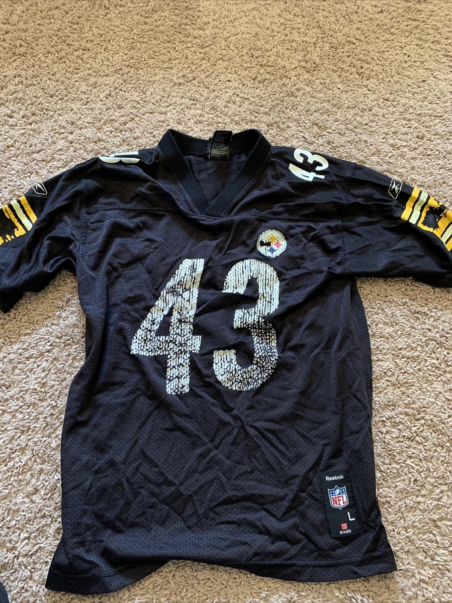 Reebok Troy Polamalu 43 Pittsburgh Steelers Jersey Youth Large NFL Football