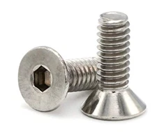Stainless Steel Socket Cap Screws, 1/4-28 x 5/8", Flat Head - Pack of 25