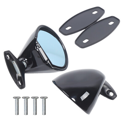 2 Pcs Universal Classic Car Door Side Mirror Rear View Mirror Plane Mirror Set