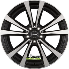 4x Rial M12X diamant-schwarz frontpoliert 8x19 ET52 - LK5/112 ML66.5 Felge Alu