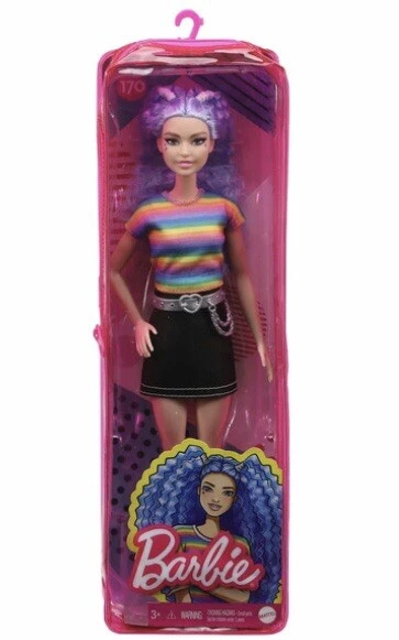 Barbie fashionista pelo arcoiris hot sale