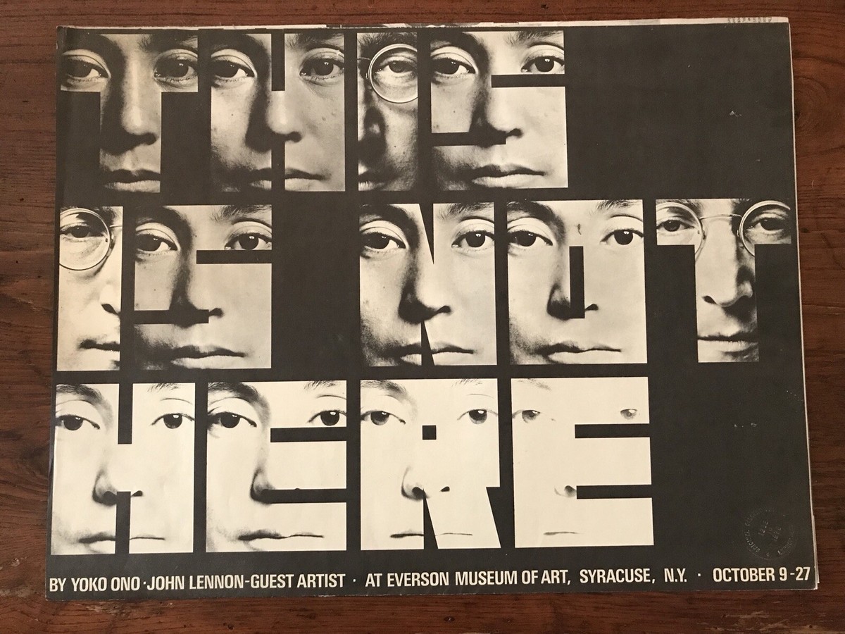 ジョン・レノン　ミュージアム　ポスター JOHN LENNON & YOKO ONO - This Is Not Here - Embossed