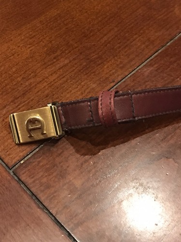 Etienne Aigner Belt VINTAGE 3/4" Leather Size 26 Small 1425 Made in Spain - Picture 7 of 12