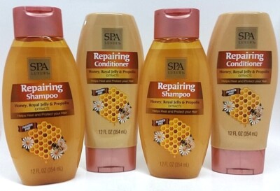 (4) Spa.L Repairing Shampoo & Conditioner Honey Royal Jelly & Propolis Extracts