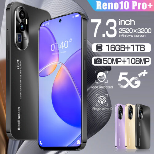 New Android Reno10 Pro+smartphone 7.3 "16GB+1TB factory unlocked dual card phone - Bild 1 von 27