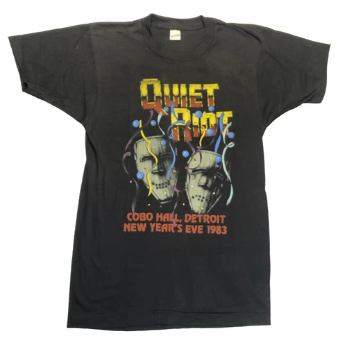 Quiet Riot Detroit New Years Eve Cobo Hall Concert Tour 1980s vintage concert t-shirt, vintage, single stitch, B+ condition