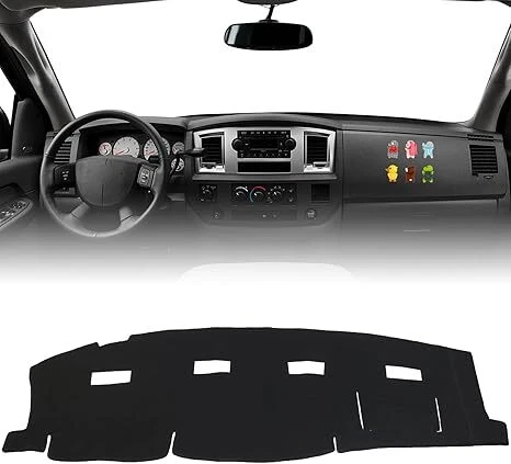For 2006-2008 Dodge Ram 1500 2500 3500 Black Dashmat Dash Mat Dashboard Cover