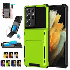 For Samsung Galaxy S25 Ultra S24 S23 S22 S21 Plus Wallet Credit Card Holder Case