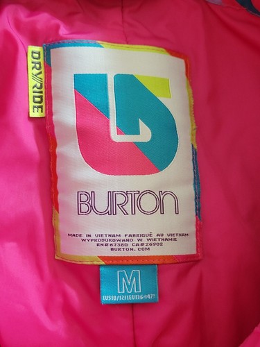 BURTON Girls Snowboarding Pants Size Medium Dryride Zip Pockets Belt Loops Pink - Picture 7 of 13