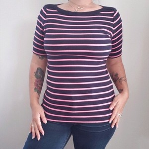 talbots stretch weekend tee