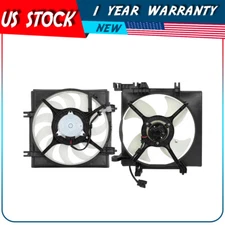 AC Condenser and Radiator Cooling Fan Assembly For 2008-2011 Subaru Impreza