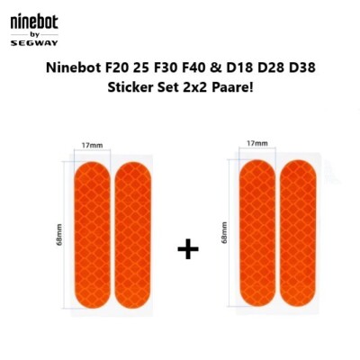 Aufkleber-Sticker Segway Ninebot F20 25 F30 F40 & D18 D28 D38 E-Scooter Zubehör