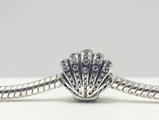 Authentic Pandora Charm Disney Ariel's Shell with Clear Cubic Zirconia #791574CZ