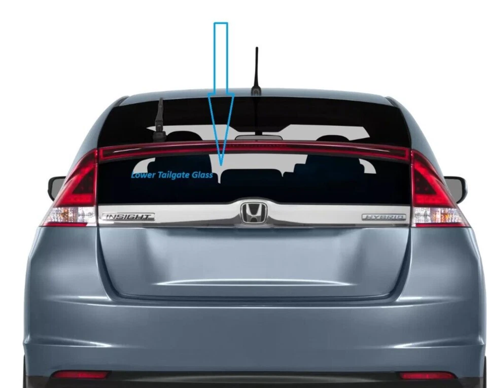 Fits 2010-2014 Honda Insight Rear Lower Tailgate Glass Window Heated +Glue - Изображение 2 из 4
