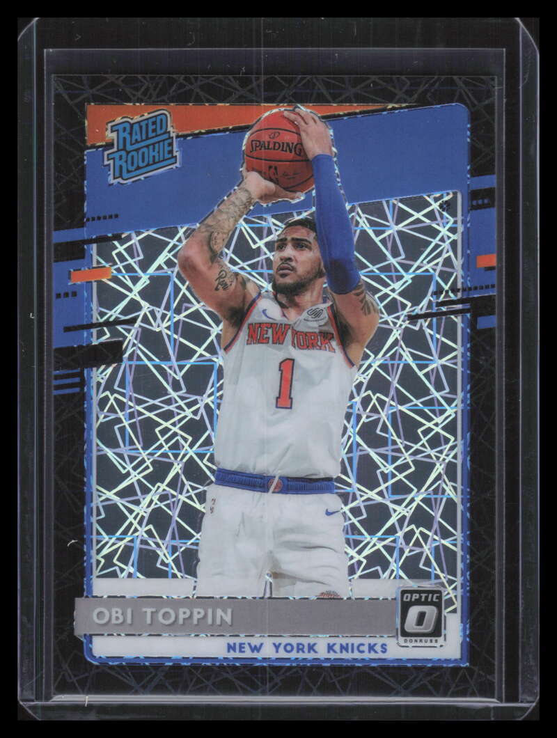 2020-21 Donruss Optic Black Velocity 158 Obi Toppin RR Rated Rookie 26/39