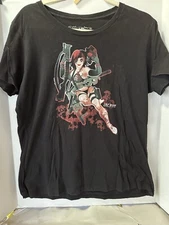 7.62 Design Unisex 2XL Bombshell Series T-Shirt Guns And Skulls Pin up