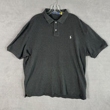 Polo Ralph Lauren Shirt Adult Men 4XL Gray Polo White Pony
