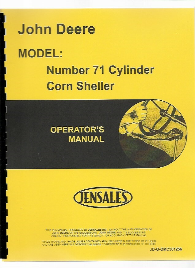 洋書 AGENDA 2014 John Deere 71 Corn Sheller Owners Operators Manual OMC381256