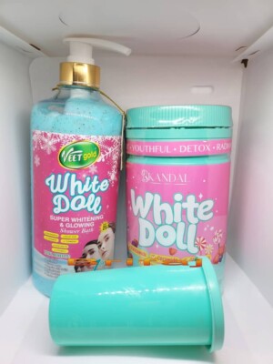 SKANDAL WHITE DOLL SUPPLEMENT + VEET GOLD WHITE DOLL WHITENING BODY WASH 