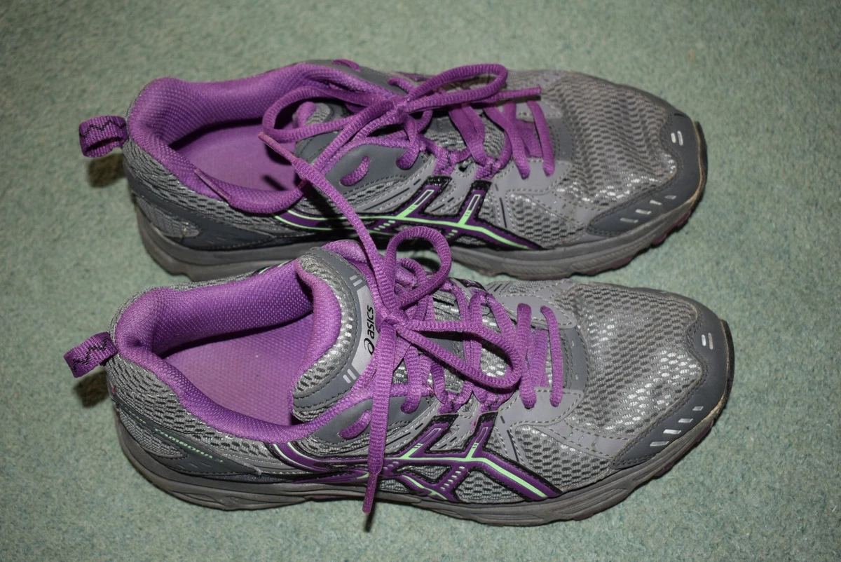 ASICS TRAIL TAMBORA 3 Trainers Shoes UK 6 EUR 39.5 Black Purple