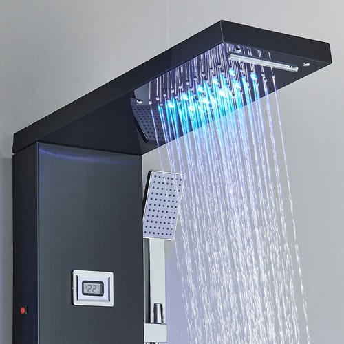 Colonna Pannello doccia idromassaggio LED Set Acciaio inox con Doccetta Cascata - Foto 98 di 136