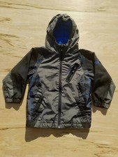 Weather Proof Dual ZipUp Blue Plaid Winter Fleece Lined Coat Jacket Youth Small