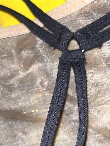 Seltener VICTORIA'S SECRET Metallic Foil Double String Bikini TANGA HÖSCHEN M/L - Bild 14 von 15