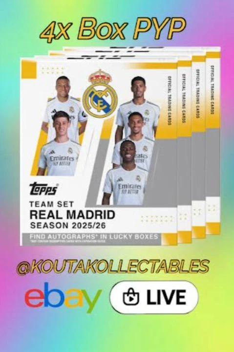 ⚽4x Topps Real Madrid Team Set 25/26 PYP Break⚽