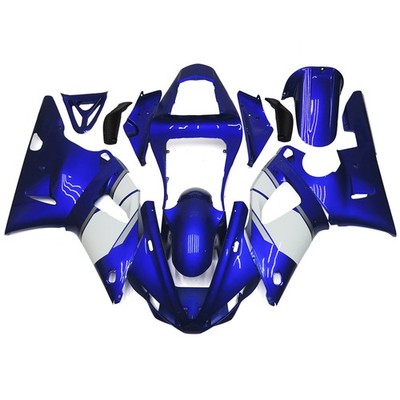 Bodywork Fairing Kit For Yamaha YZF R1 2000 2001 ABS Fairings Dark Blue White