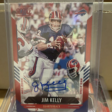 Score 2021 Red Zone Jim Kelly Autograph #4/10 Buffalo Bills Serial Numbered