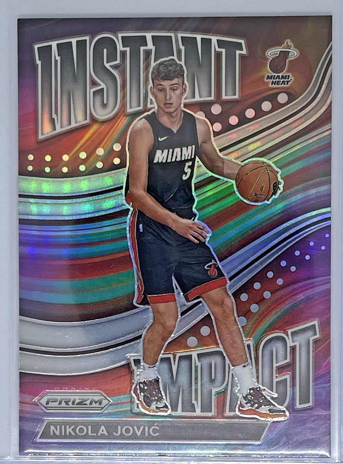 2022-23 Panini Prizm NBA Nikola Jovic RY Silver Instant Impact #7 Miami Heat
