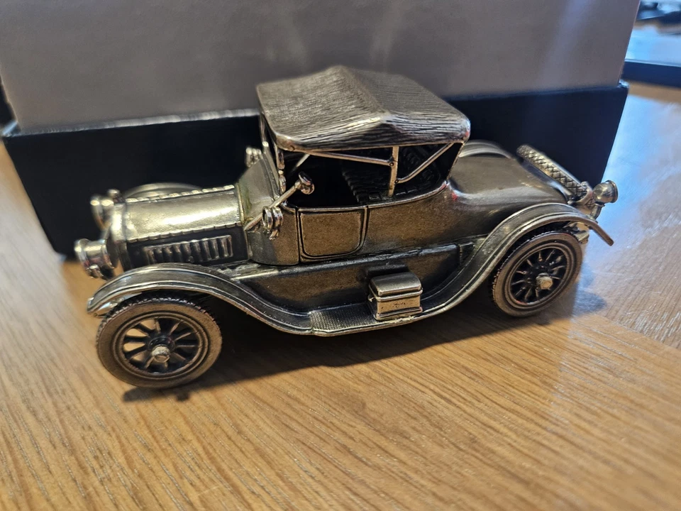 1913 Cadillac Roadster 1:43 Model Car in Sterling Silver-Franklin Mint, 224.3G - Image 3 of 4