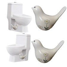 2PCS Toilet Bolt Covers Decorative, Cute Bird Toilet Screw Cover Caps, White