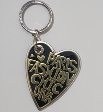 Brighton Heart Shaped Fashionista Diva Red Black  Gold Large Size Keychain